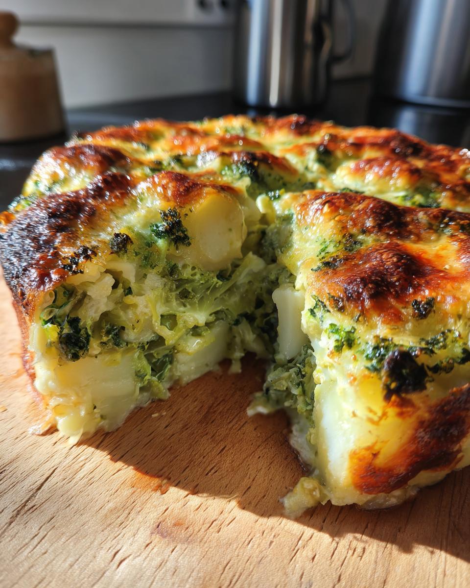 Angeschnittenes Schupfnudel-Wirsing-Gratin mit goldbraun gebackener Käsekruste auf einem Holzbrett.