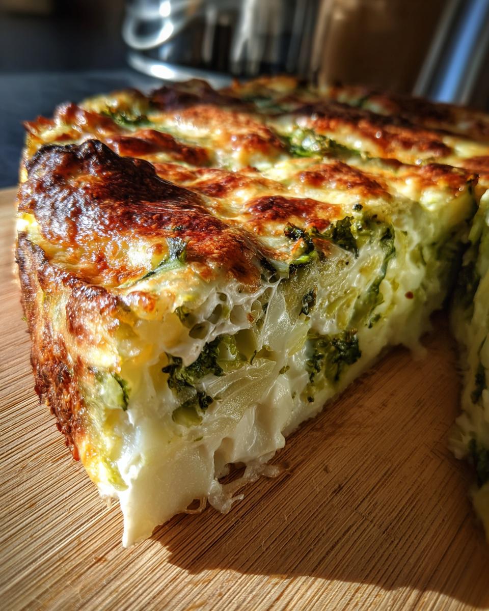 Nahaufnahme eines angeschnittenen Schupfnudel-Wirsing-Gratins mit einer goldbraun gebackenen Käsekruste.